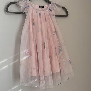 Zunie Pink Dress with Silver Trim